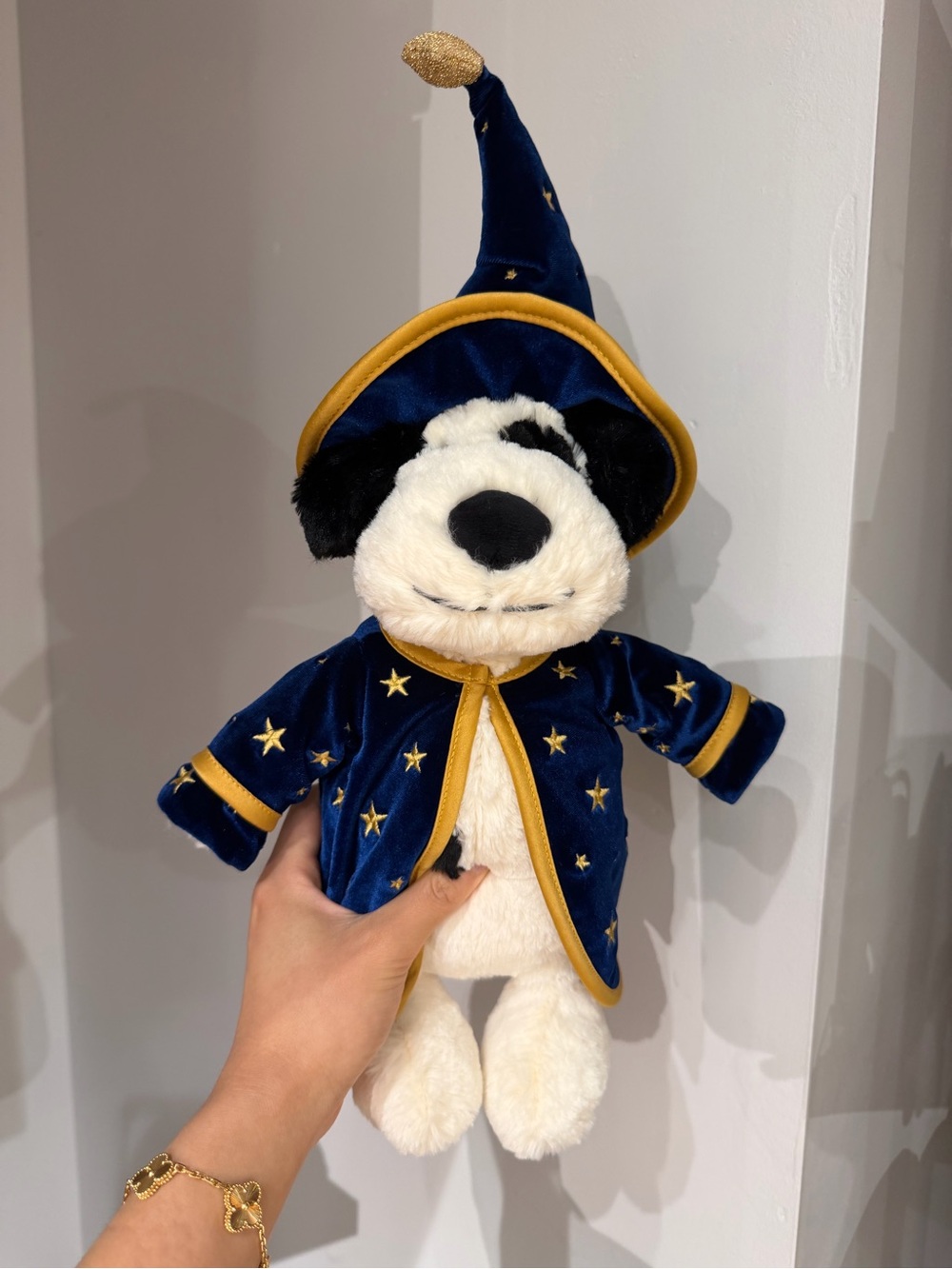 Jellycat Navy and Gold Wizard Puppy Plush rufferty puppy